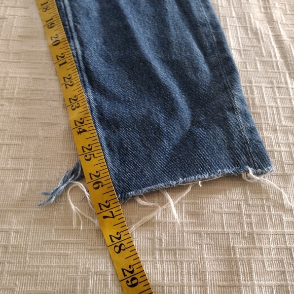 AGOLDE Feel Good Jamie Jeans Women's Size 24 Distressed Raw Slit Hem A073-778 - Picture 12 of 13